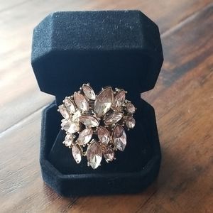 Blush Colored Jeweled Strech Ring!